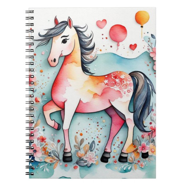 Cuaderno Caballo florido (Frente)