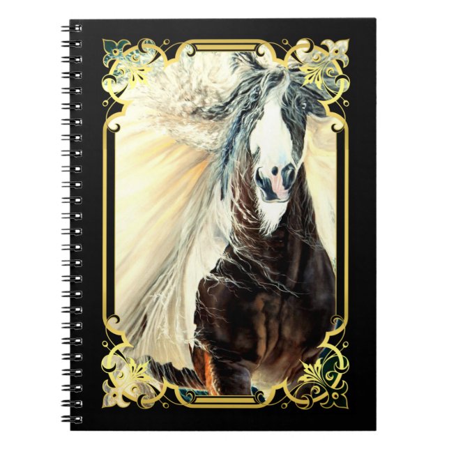Cuaderno Caballo gitano Vanner/hermoso mango volador Incipi (Frente)
