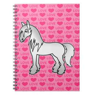 Cuaderno Caballo Gris de Dibujos Animados Gypsy Vanner Shir