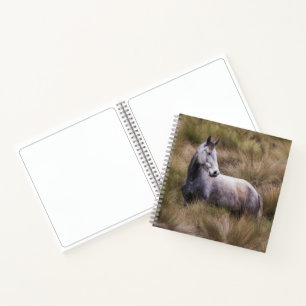 Cuaderno Caballo gris hermoso