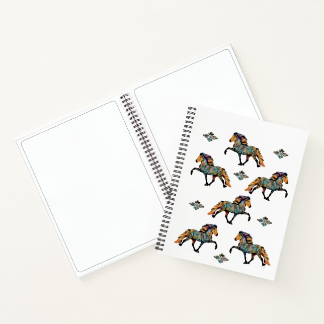 Cuaderno Caballo islandés Pop Art (Interior)