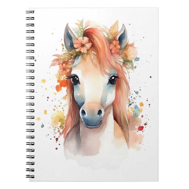 Cuaderno Caballo Lover Acuarela Ilustracion Cuse caballo (Frente)