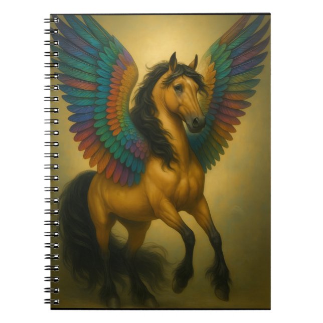 Cuaderno Caballo Magnífico Con Alas Espectaculares (Frente)