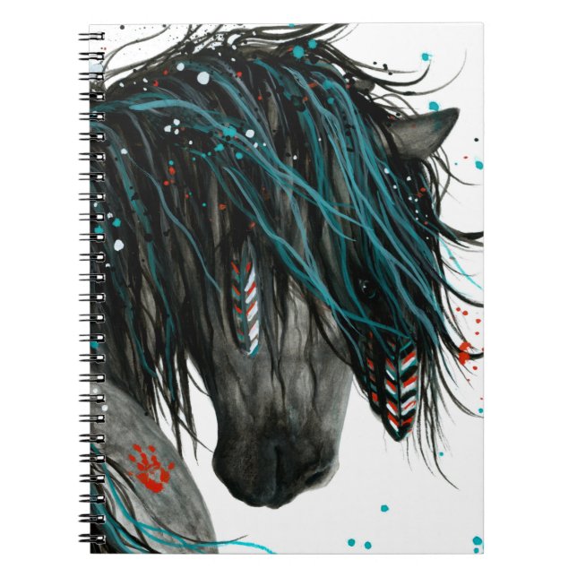 Cuaderno Caballo majestuoso de Bihrle 6,5 x 8,75" portátil (Frente)