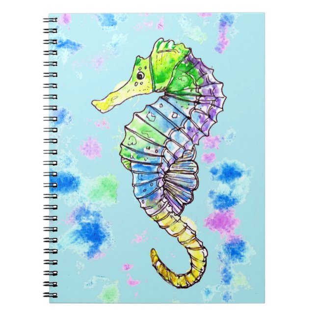 Cuaderno Caballo marino acuarela (Frente)