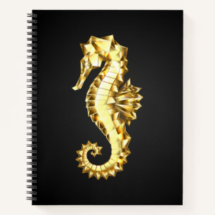 Cuaderno Caballo marino polígono de oro