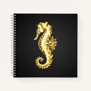 Cuaderno Caballo marino polígono de oro