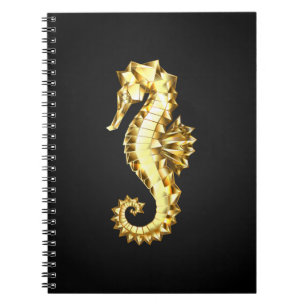 Cuaderno Caballo marino polígono de oro