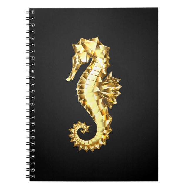 Cuaderno Caballo marino polígono de oro (Frente)