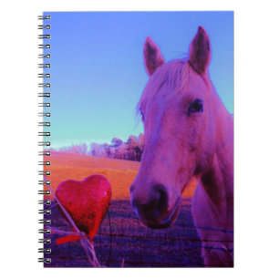 Cuaderno Caballo marrón y corazón rojo