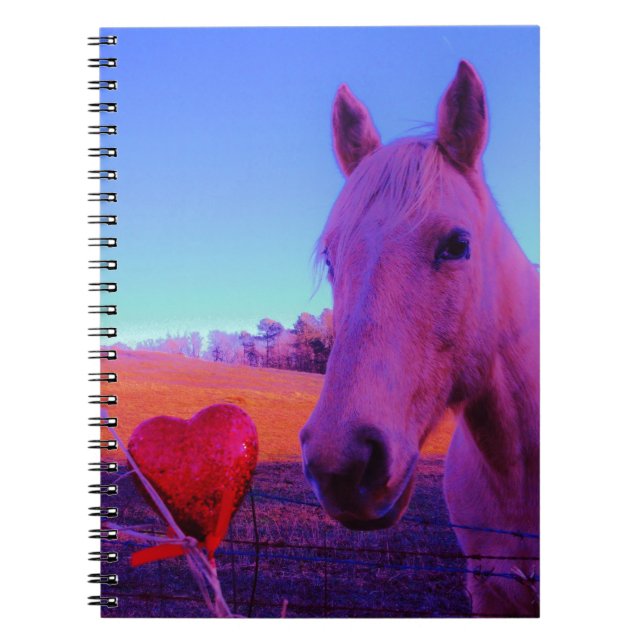 Cuaderno Caballo marrón y corazón rojo (Frente)