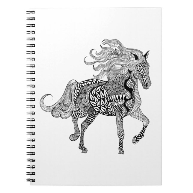 Cuaderno Caballo negro inspirado (Frente)