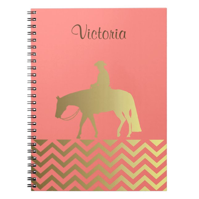 Cuaderno Caballo occidental del placer de los galones (Frente)
