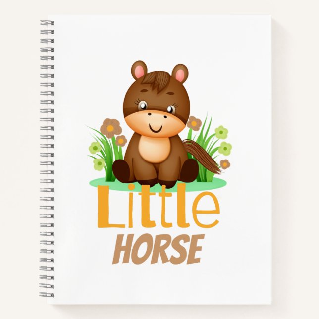 Cuaderno Caballo pequeño lindo (Anverso)