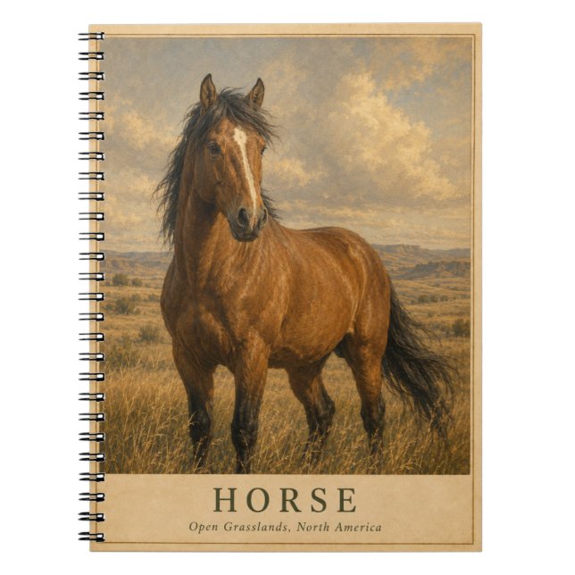 Cuaderno Caballo Praderas Abiertas VINTAGE (Frente)