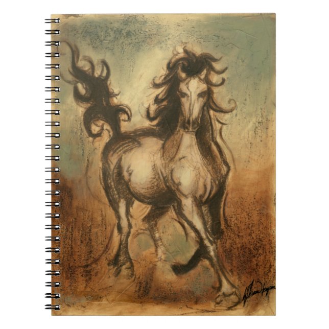 Cuaderno Caballo salvaje y colores cálidos (Frente)