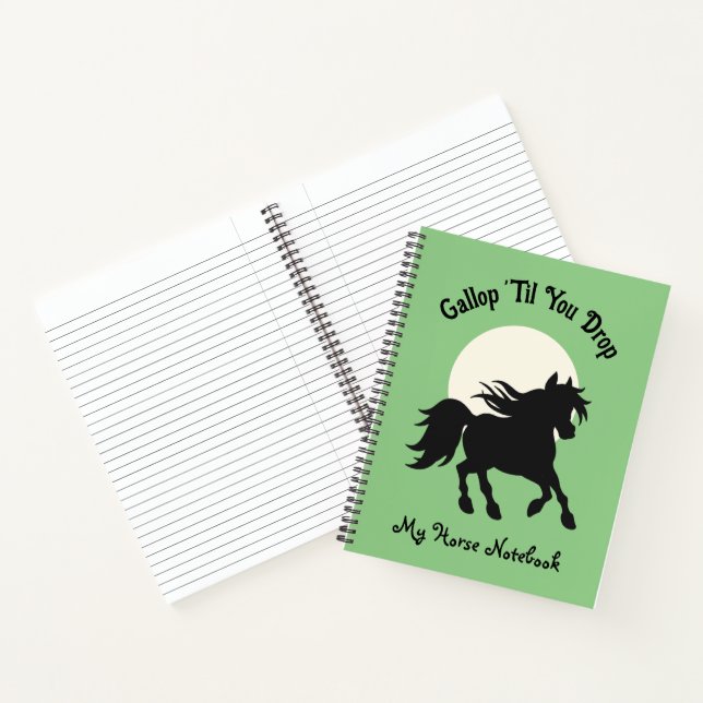 Cuaderno Caballo simple que dice nombre personalizado (Interior)