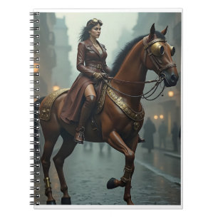Cuaderno Caballo Steampunk con piloto