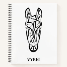 Caballo tribal blanco y negro