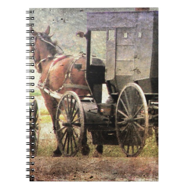 Cuaderno Caballo y cochecillo de Amish (Frente)