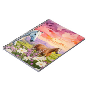 Cuaderno Caballos blancos y rojos
