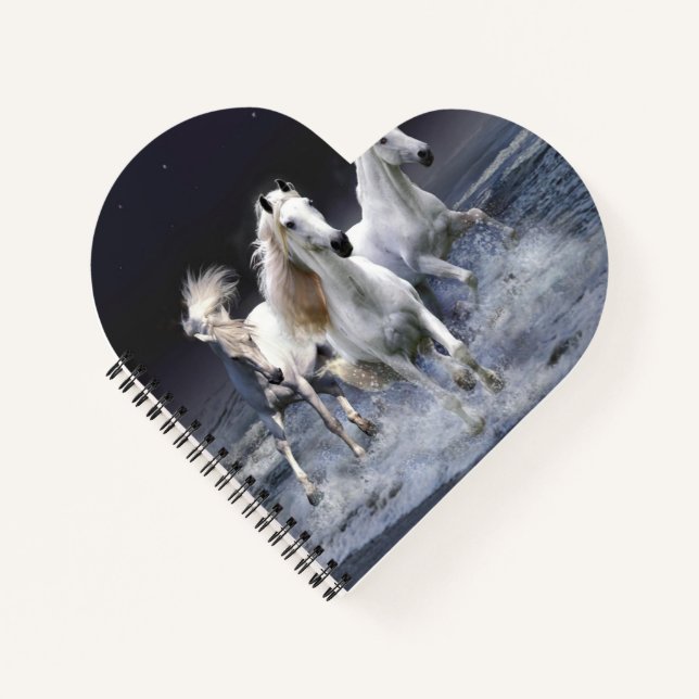 Cuaderno Caballos corriendo lanzando almohada (Anverso)
