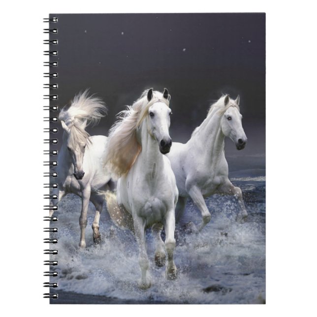 Cuaderno Caballos corriendo lanzando almohada (Frente)