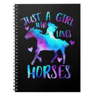 Cuaderno Caballos de caballos Un chica que ama los caballos