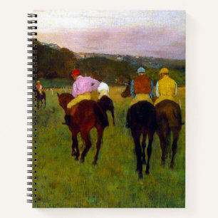 Cuaderno Caballos de carreras Edgar Degas en Longchamp
