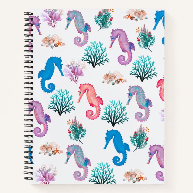 Cuaderno Caballos de mar bonitos (Anverso)