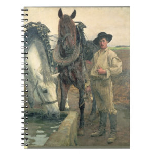 Cuaderno Caballos en el canal del agua, 1884 (aceite en