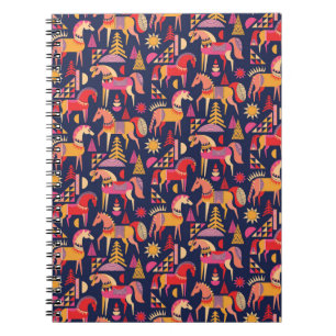 Cuaderno Caballos escandinavos: Diseño Decorativo y Seamles