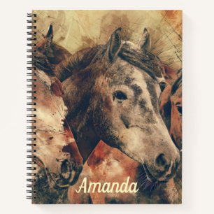 Cuaderno Caballos marrones