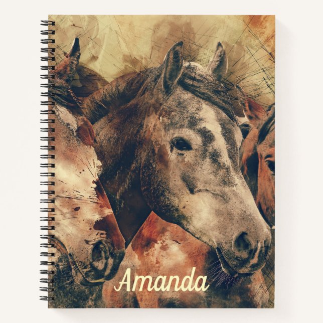 Cuaderno Caballos marrones (Anverso)