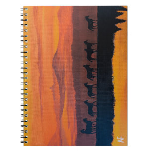 Cuaderno Caballos Salvajes de Montana Pintura de Alfred Fox