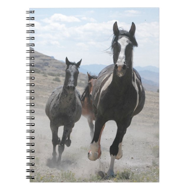 Cuaderno Caballos salvajes de Utah corriendo (Frente)
