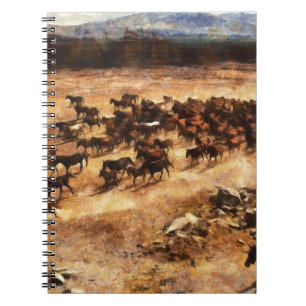Cuaderno Caballos Salvajes: Majestad Animal Artístico.