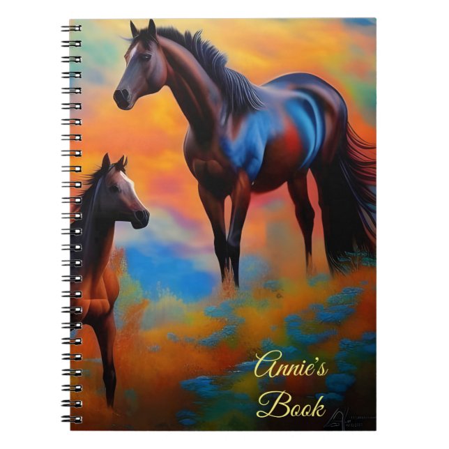 Cuaderno Caballos salvajes *personalizar* (Frente)
