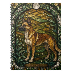Cuaderno Cabaña de Perro Crepúsculo Illumina Vidrio Teñido