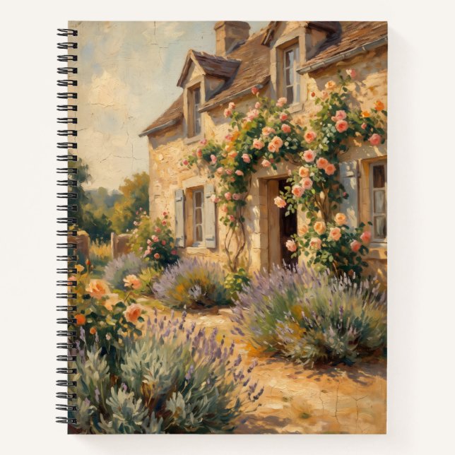 Cuaderno Cabaña rústica de piedra en Provenza (Anverso)