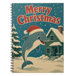 Cuaderno Cabaña Verde Delfín Navidad Animal