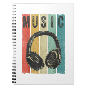 Cuaderno Cabecera retro vintage de regalo de DJ Lover Music