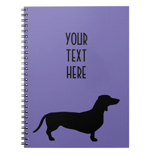 Cuaderno Cabello corto de Dachshund - Silhouette 1 (Frente)
