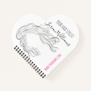 Cuaderno Cabello largo ondulado Banda de peinado
