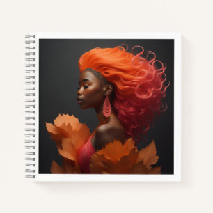 Cuaderno Cabello naranja de una mujer africana