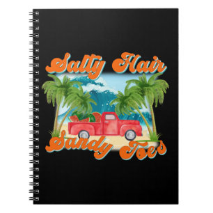 Cuaderno Cabello salado, sandy dedos   Isla Tropical