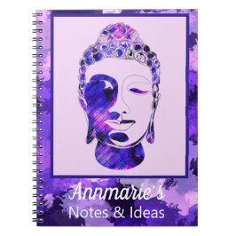 Cuaderno Cabeza Buda Motivacional Púrpura Personalizada