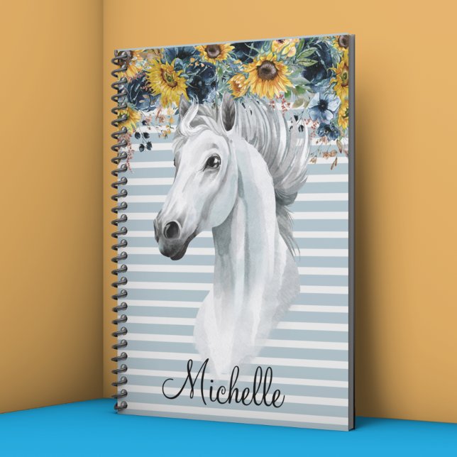 Cuaderno Cabeza de caballo al acuarela con nombre de giraso (Subido por el creador)