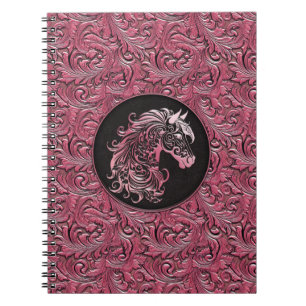 Cuaderno Cabeza de caballo de cuero con herramientas de cue