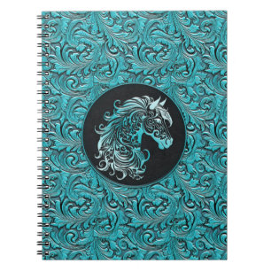 Cuaderno Cabeza de caballo de cuero con herramientas de cue